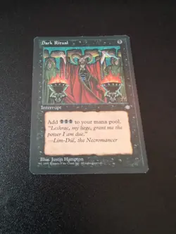 MTG ~ Dark Ritual ~ Ice Age #120 ~ Vintage English Magic Card ~ LP - Image 1