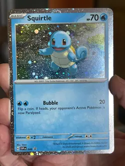 POKEMON SQUIRTLE SVP 048 BLACK STAR PROMO COSMOS HOLOFOIL PROMO CARD - Image 1