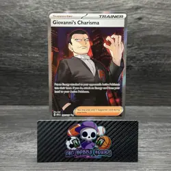 Pokemon TCG Giovanni's Charisma Scarlet & Violet Holo Ultra Rare Card 197/165 NP - Image 1