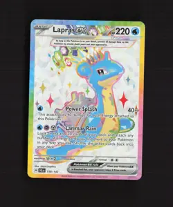 Lapras ex 158/142 Stellar Crown Ultra Rare Full Art Holo Pokemon Card - Image 2