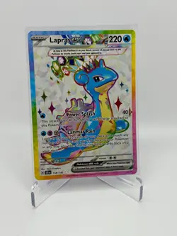 Lapras ex 158/142 Stellar Crown Ultra Rare Full Art Holo Pokemon Card - Image 1