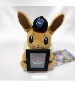 Pokemon TCG Card Display Stand Plush "Eevee" - Pokemon Center Japan Exclusive - Image 1