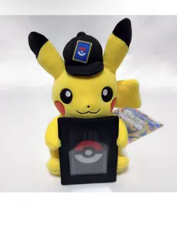 Pokemon TCG Card Display Stand Plush "PIKACHU" - Pokemon Center Japan Exclusive - Image 1