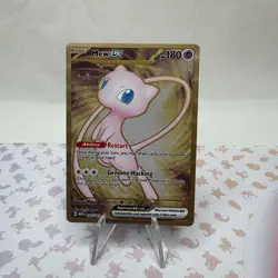 Mew ex 205/165 Scarlet & Violet 151 Gold Metal UPC Promo Card - Image 1