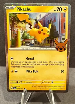 Pikachu - (Cosmos Holo) 018/091 Trick or Trade 2024 Holo Pokemon Card - Image 1