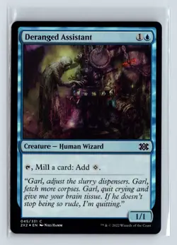 Foil DERANGED ASSISTANT - MTG Magic the Gathering Card - Double Masters 2022 - Image 1