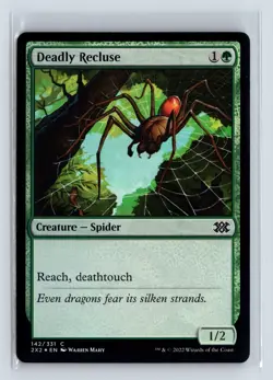 Foil DEADLY RECLUSE - MTG Magic the Gathering Card - Double Masters 2022 - Image 1