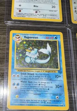Holo Pokemon Vintage Card Lot (Eevee, Chansey, Vaporeon, Mew Non Holo Promo) - Image 4