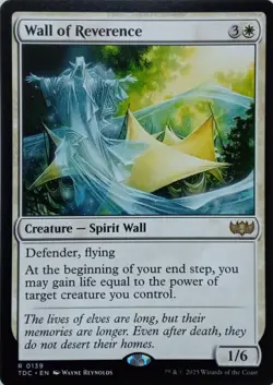 0139 WALL OF REVERENCE RARE TARKIR: DRAGONSTORM COMMANDER MTG CARD - Image 1