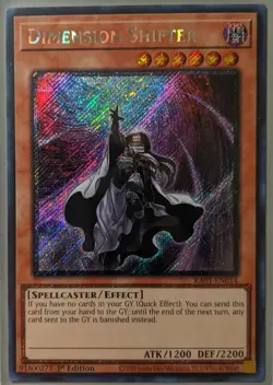 YuGiOh Dimension Shifter Platinum Secret Rare 1st Edition RA01-EN014 - Image 1