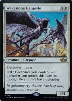 0137 WAKESTONE GARGOYLE RARE TARKIR: DRAGONSTORM COMMANDER MTG CARD - Image 1