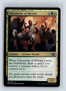 Foil CHRONICLER OF HEROES - MTG Magic the Gathering Card - Double Masters 2022 - Image 1