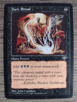 MTG ~ Dark Ritual ~ Mirage #116 ~ Vintage English Magic Card ~ LP - Image 1