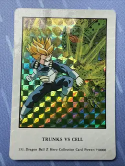 Dragon Ball Z Trunks vs Cell 151 Prism Hero Collection Foil Artbox Card DBZ - Image 2