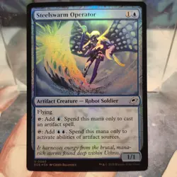 FOIL U 0080 Steelswarm Operator Creature Uncommon Edge of Eternities MTG Card - Image 1