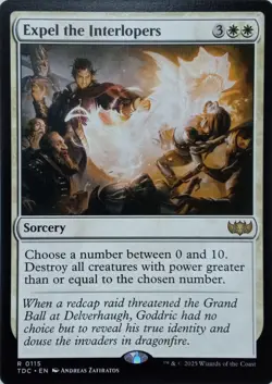 0115 EXPEL THE INTERLOPERS RARE TARKIR: DRAGONSTORM COMMANDER MTG CARD - Image 1