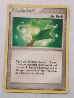 Pokemon Trainer Card Life Herb EX FireRed LeafGreen 93/112 Regular Uncommon - Image 1