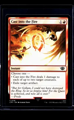 2023 MTG Magic The Gathering LOTR Lord of the Rings #118 Cast into the Fire - Image 1