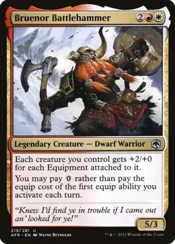 Bruenor Battlehammer #219 MTG Adventures in the Forgotten Realms AFR Uncommon NM - Image 1