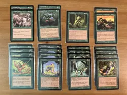 Lot of 23 Green MTG Cards from Visions Edition, Magic the Gathering 1996 - Image 1
