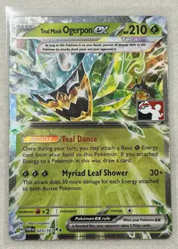 Teal Mask Ogerpon EX 025/167 Play! Stamp Pokemon Series 6 Prize Pack TCG - Image 1