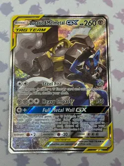 Lucario & Melmetal Tag Team GX Alt Full Art Promo SM192 Pokemon Card NM English - Image 1