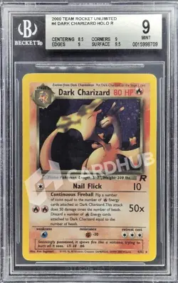 CARTA POKEMON DARK CHARIZARD 4/82 BGS 9 GRADATA TCG CARD BECKETT ENG - Image 1