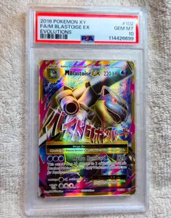 2016 Pokemon XY M Blastoise Ex Evolutions 102/108 PSA 10 - Image 1