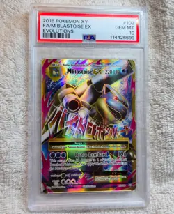 2016 Pokemon XY M Blastoise Ex Evolutions 102/108 PSA 10 - Image 3