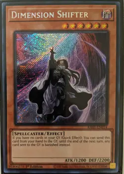 YuGiOh Dimension Shifter Secret Rare 1st Edition RA01-EN014 - Image 1