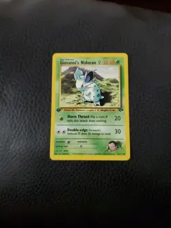 Pokemon Cards: Gym Challenge 1st Edition Common: Giovanni's Nidoran 75/132 LP - Image 1