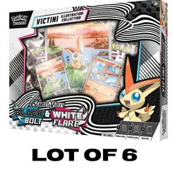 Lot Of 6 Pokemon Black Bolt White Flare Victini Illustration Collection Box NEW - Image 1