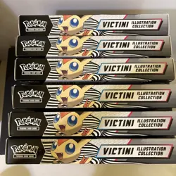 Lot Of 6 Pokemon Black Bolt White Flare Victini Illustration Collection Box NEW - Image 1