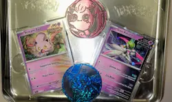 Pokemon Scream Tail & Iron Valiant Alternate Cosmos Holo with swirls and coins - Image 1