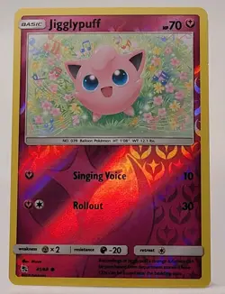 Jigglypuff 41/68 Reverse Holo Pokemon TCG: Hidden Fates Near Mint (NM) - Image 1