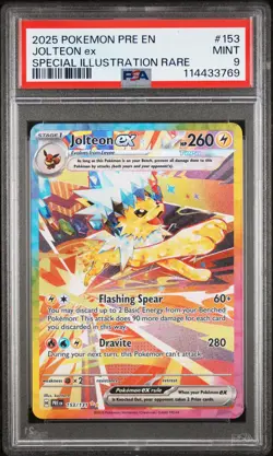 2025 Pokemon Jolteon EX #153/131 Special Illustration Rare SIR Mint PSA 9 - Image 1