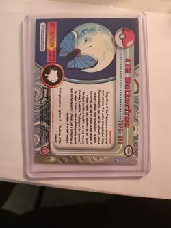 Butterfree #12 1999 Topps Pokemon TV Animation Edition Series 1 Red Logo - Image 5