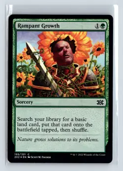 Foil RAMPANT GROWTH - MTG Magic the Gathering Card - Double Masters 2022 - Image 1