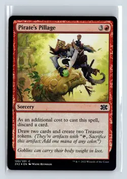 Foil PIRATE'S PILLAGE - MTG Magic the Gathering Card - Double Masters 2022 - Image 1