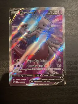 Pokemon Mewtwo v TCG Sword & Shield SWSH229 Holo Promo Card - Image 1