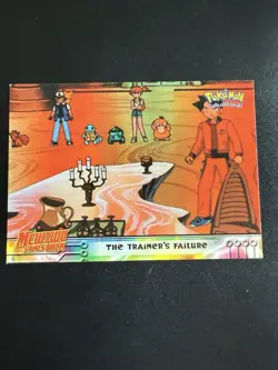 THE TRAINERS FAILURE #22 - BLUE Logo - MEWTWO Strikes Back TOPPS CARD - Image 1