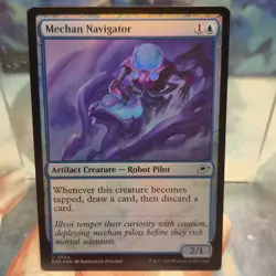 FOIL U 0064 Mechan Navigator Creature Robot Uncommon Edge of Eternities MTG Card - Image 1