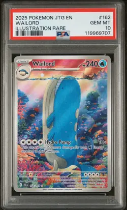 Pokemon Wailord 162/159 Illustration Rare Journey Together PSA 10 GEM MT Card - Image 1