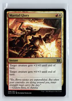 Foil MARTIAL GLORY - MTG Magic the Gathering Card - Double Masters 2022 - Common - Image 1
