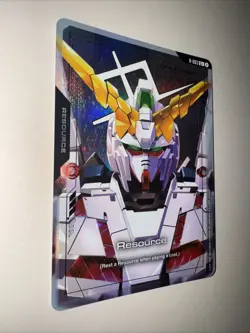 GUNDAM TCG CARD GAME UNICORN GUNDAM RESOURCE R-003 C+ FOIL - Image 2