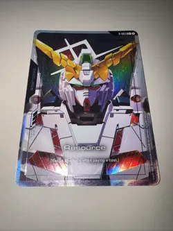GUNDAM TCG CARD GAME UNICORN GUNDAM RESOURCE R-003 C+ FOIL - Image 4
