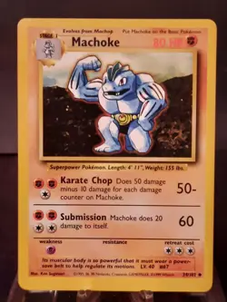 Pokemon Card Machoke - 34/102 Base Set TCG ( MINT ) - Image 1