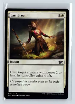 Foil LAST BREATH - MTG Magic the Gathering Card - Double Masters 2022 - Common - Image 1