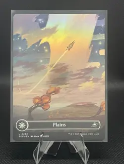0262 Plains - FOIL - FULL ART CELESTIAL LAND MTG Edge of Eternities NM Magic - Image 1