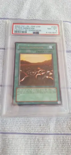 Yugioh PSA 8 After Genocide LOD-086 Legacy of Darkness Unlimited - Image 2